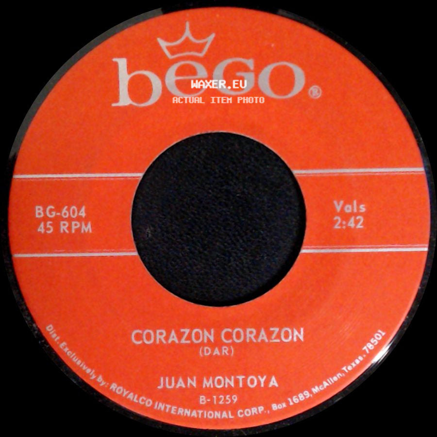 Juan Montoya - Eres Como La Granada / Corazon Corazon side B