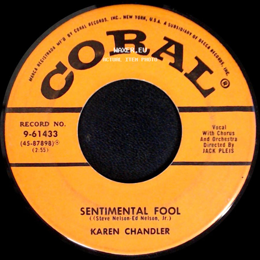 Karen Chandler - Sentimental Fool / Man In A Raincoat side A