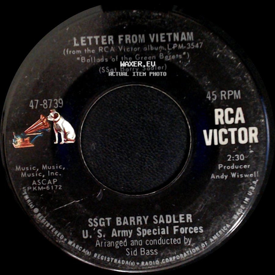 Ssgt Barry Sadler - Letter From Vietnam / The Ballad Of The Green Berets side A
