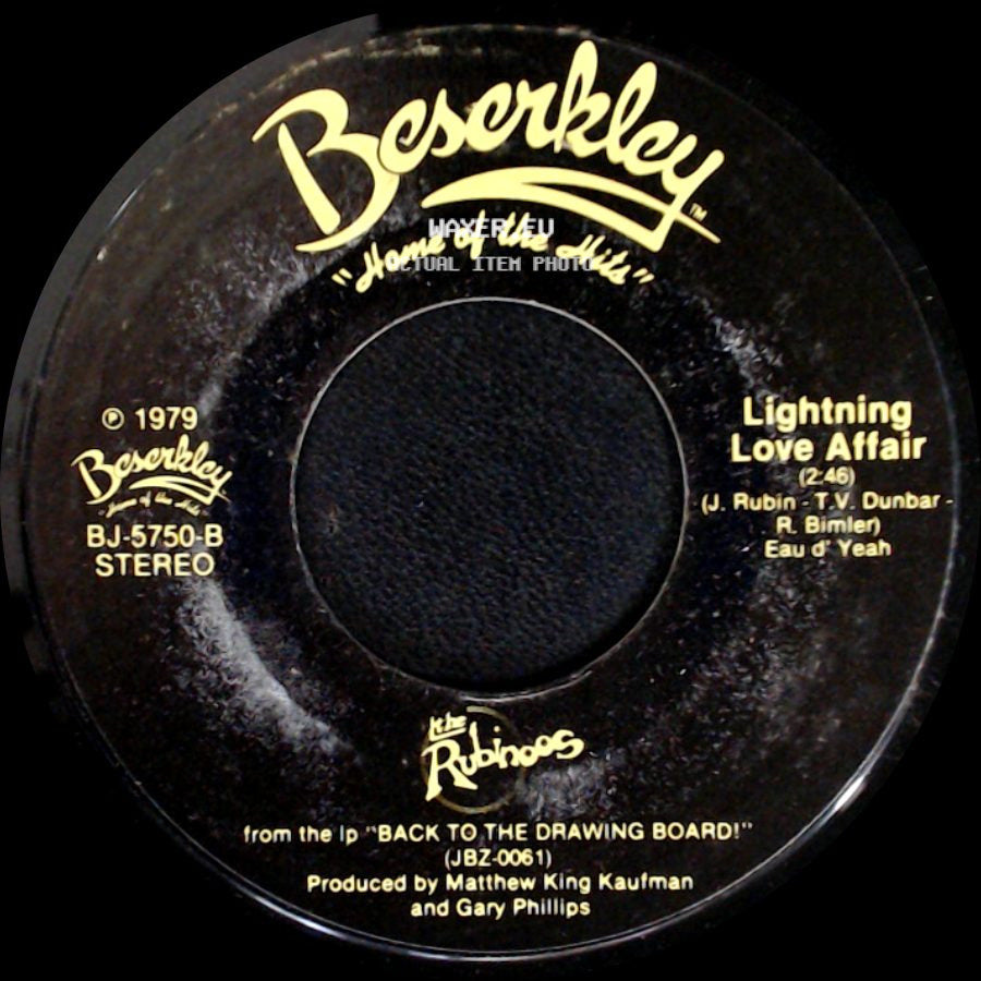 The Rubinoos - Lightning Love Affair / Hold Me side A