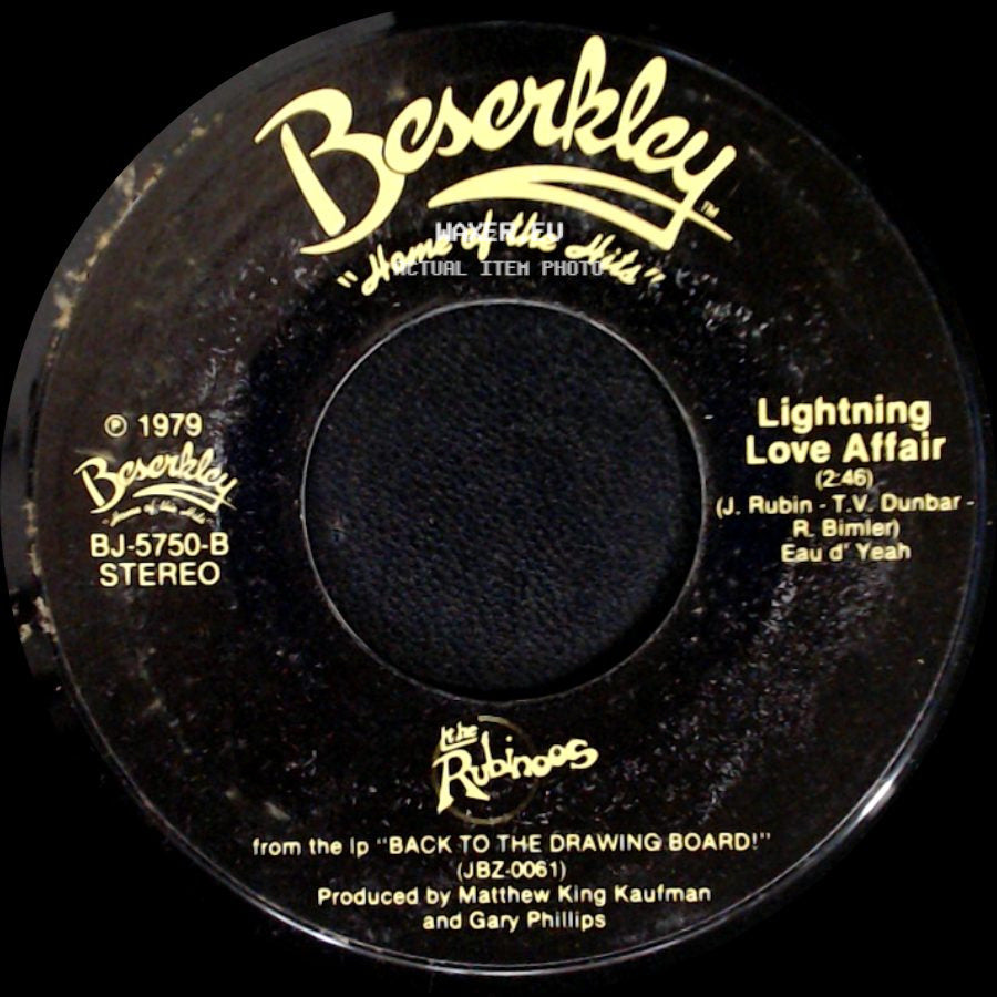 The Rubinoos / Kleeer Rubinoos - Lightning Love Affair / Hold Me side A