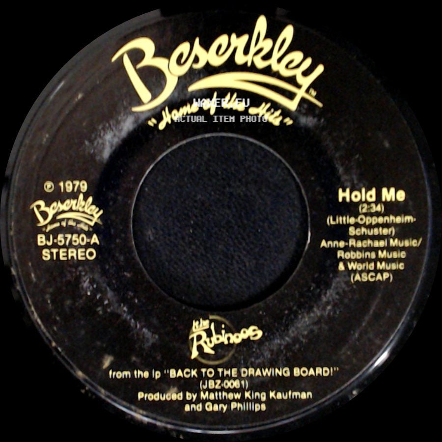 The Rubinoos / Kleeer Rubinoos - Lightning Love Affair / Hold Me side B
