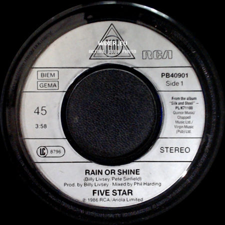 Five Star - Rain Or Shine / Summer Groove side A
