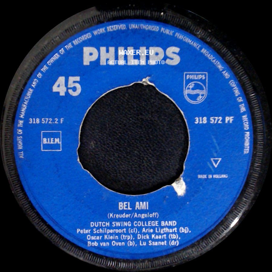 Dutch Swing College Band - Old Amsterdam (Omdat Ik Zoveel Van Je Hou) / Bel Ami side B