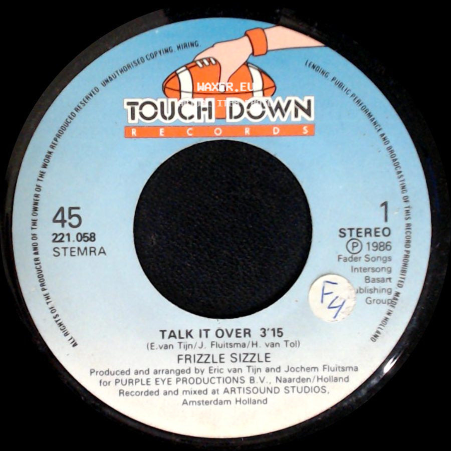 Frizzle Sizzle - Talk It Over / Talk It Over (Instrumental) side A