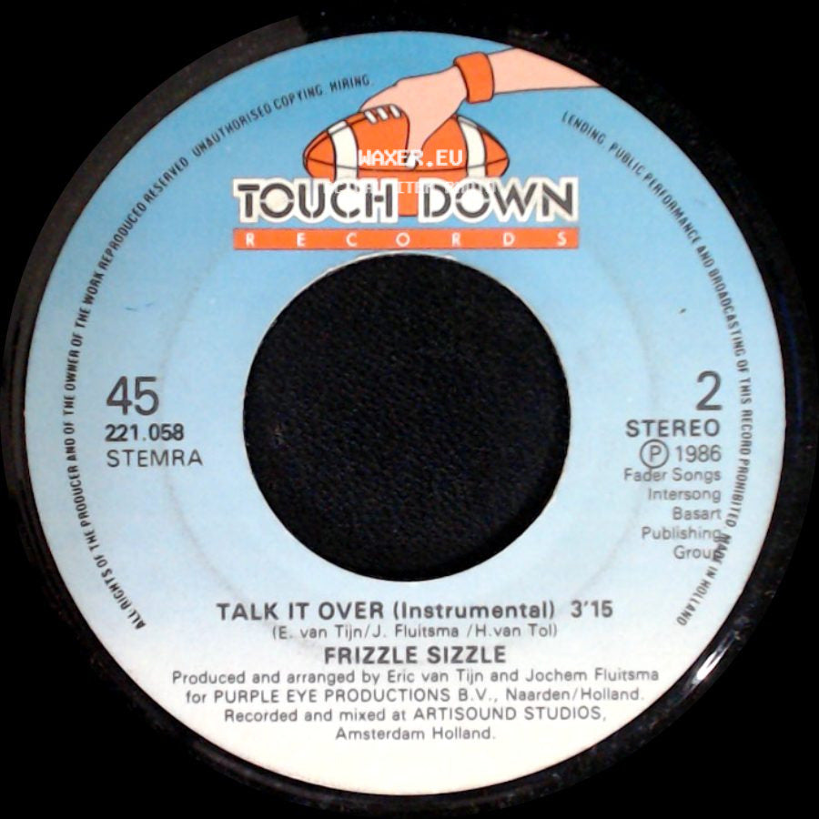 Frizzle Sizzle - Talk It Over / Talk It Over (Instrumental) side B