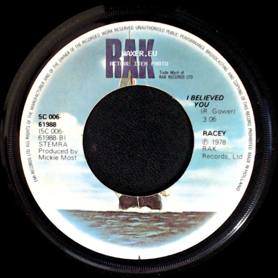 Racey - Lay Your Love On Me / I Believed You side B