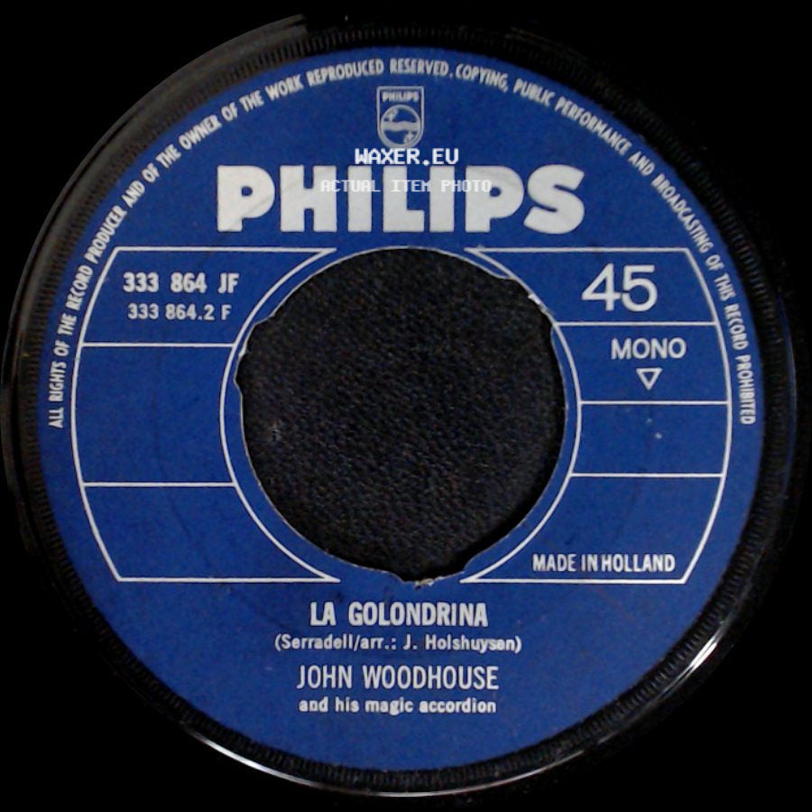 John Woodhouse And His Magic Accordion - La Golondrina / Melodia side A