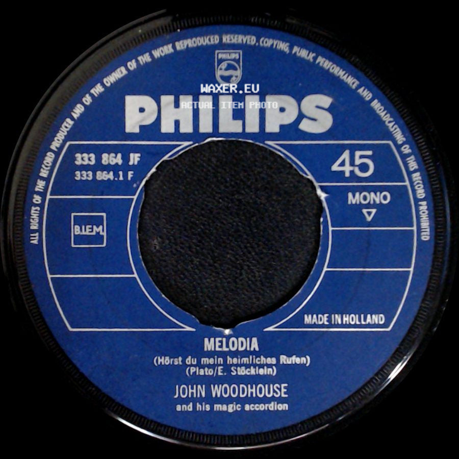 John Woodhouse And His Magic Accordion - La Golondrina / Melodia side B