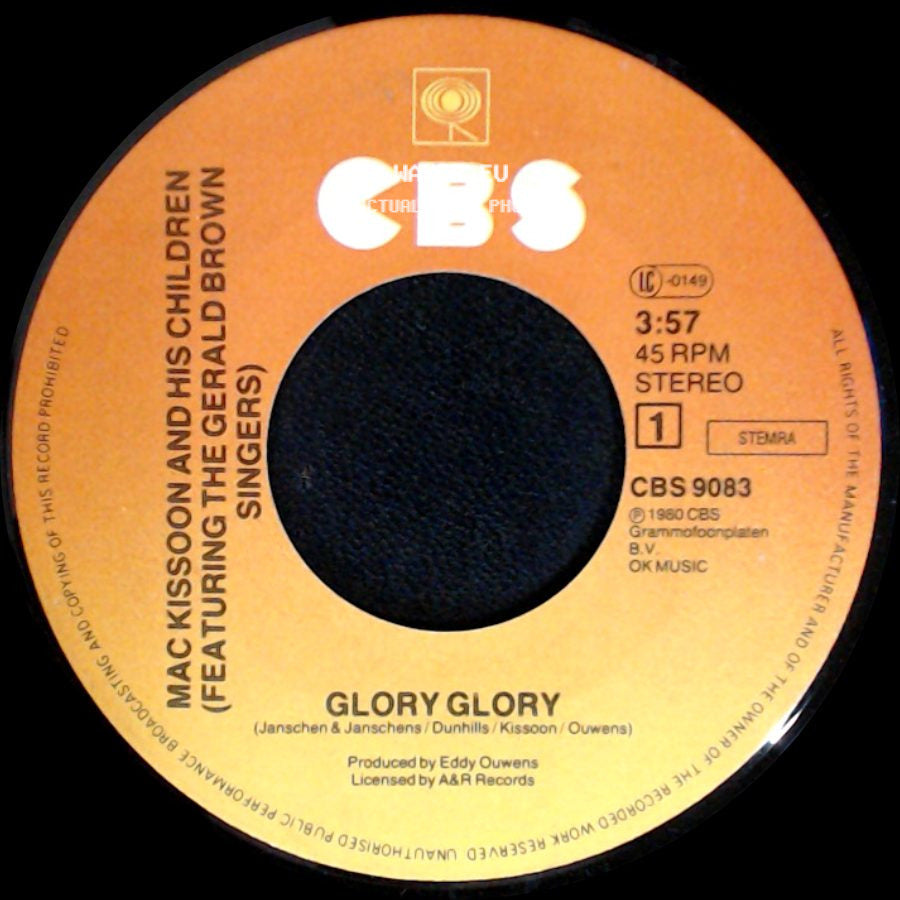 Mac Kissoon And His Children (Featuring The Gerald Brown Singers) - I'm Coming Home / Glory Glory side B
