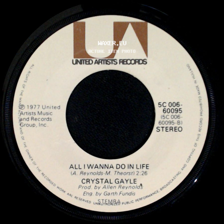 Crystal Gayle - Don't It Make My Brown Eyes Blue / All I Wanna Do In Life side B