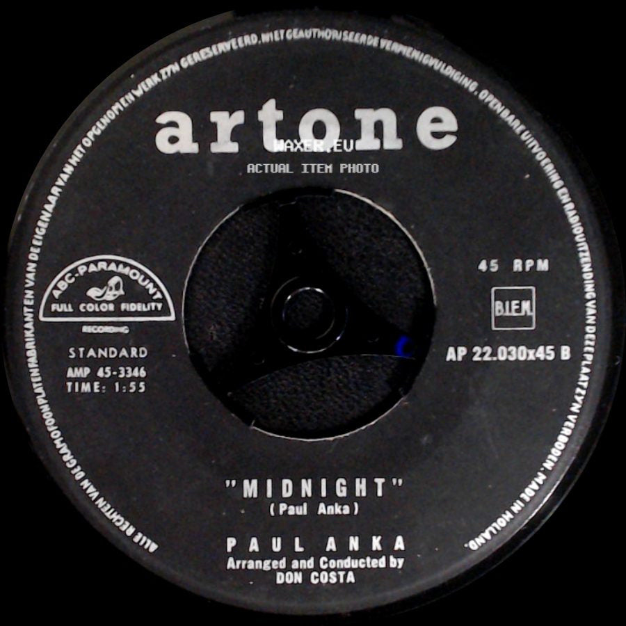 Paul Anka - Midnight / Verboten! (Forbidden) side A