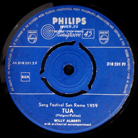 Willy Alberti - Tua / Una Marcia In Fa side A