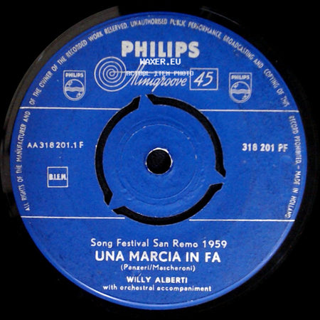 Willy Alberti - Tua / Una Marcia In Fa side B