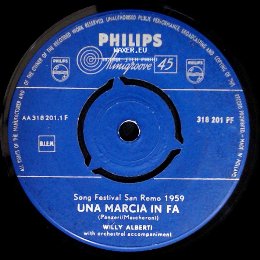 Willy Alberti - Tua / Una Marcia In Fa side B
