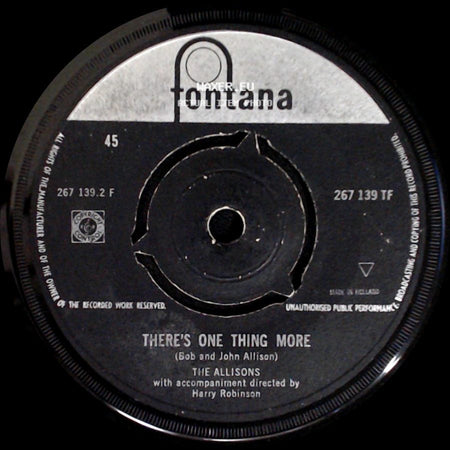The Allisons - There's One Thing More / Are You Sure side A