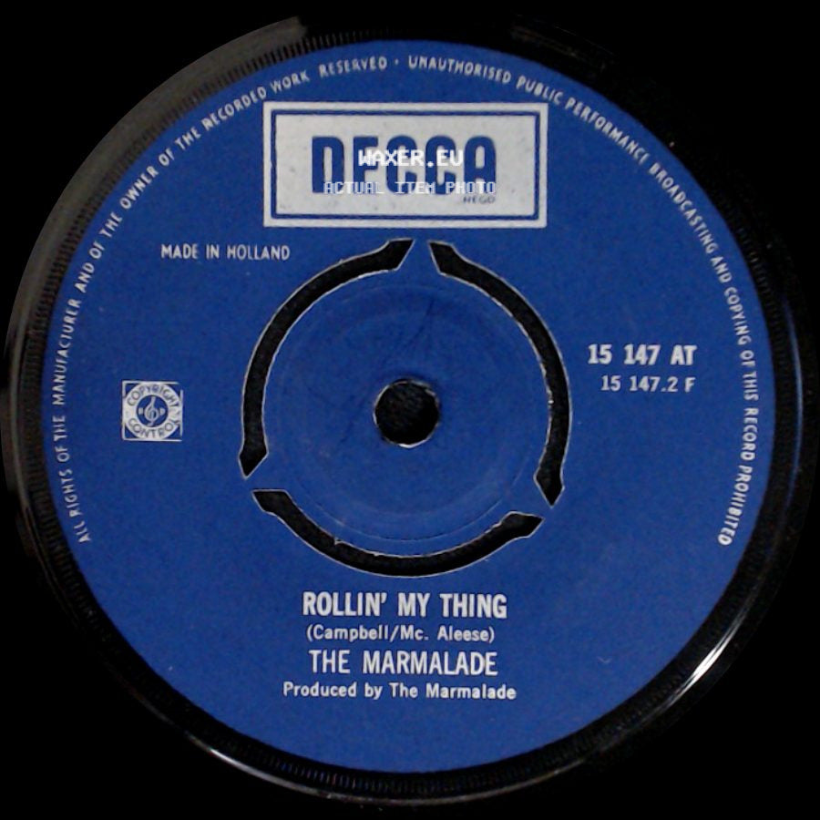 The Marmalade - Reflections Of My Life / Rollin' My Thing side B