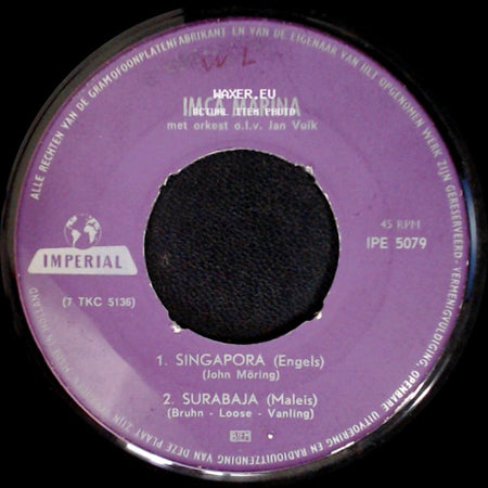 Imca Marina - Unknown Title A / Singapora / Surabaja side B