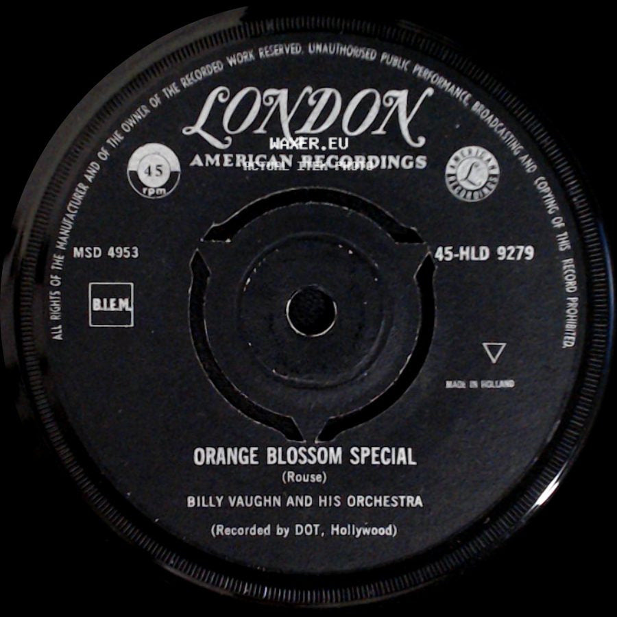 Billy Vaughn And His Orchestra - Orange Blossom Special / Wheels side A