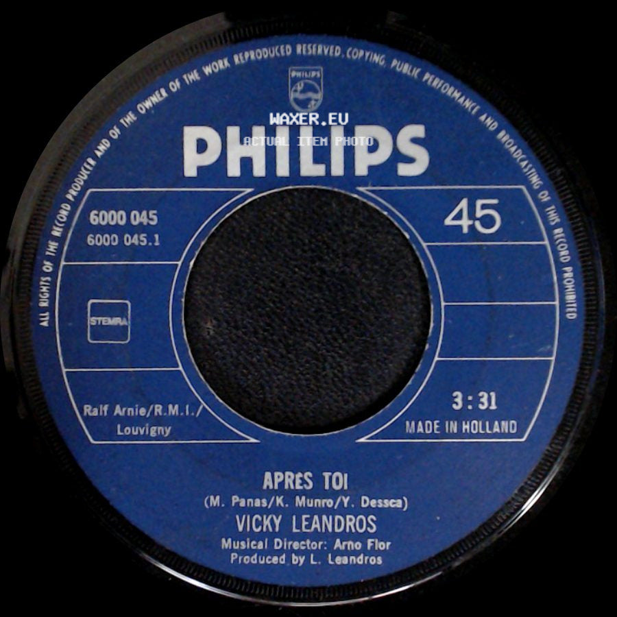 Vicky Leandros - Apres Toi / La Poupee, Le Prince Et La Maison side A