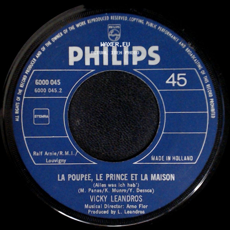Vicky Leandros - Apres Toi / La Poupee, Le Prince Et La Maison side B