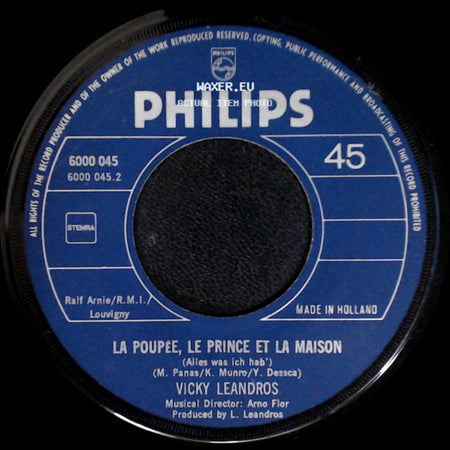 Vicky Leandros - Apres Toi / La Poupee, Le Prince Et La Maison side B