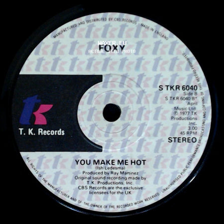 Foxy - Get Off / You Make Me Hot side B