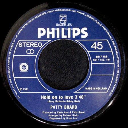Patty Brard - Hold On To Love / Love Keeps Knockin' side A