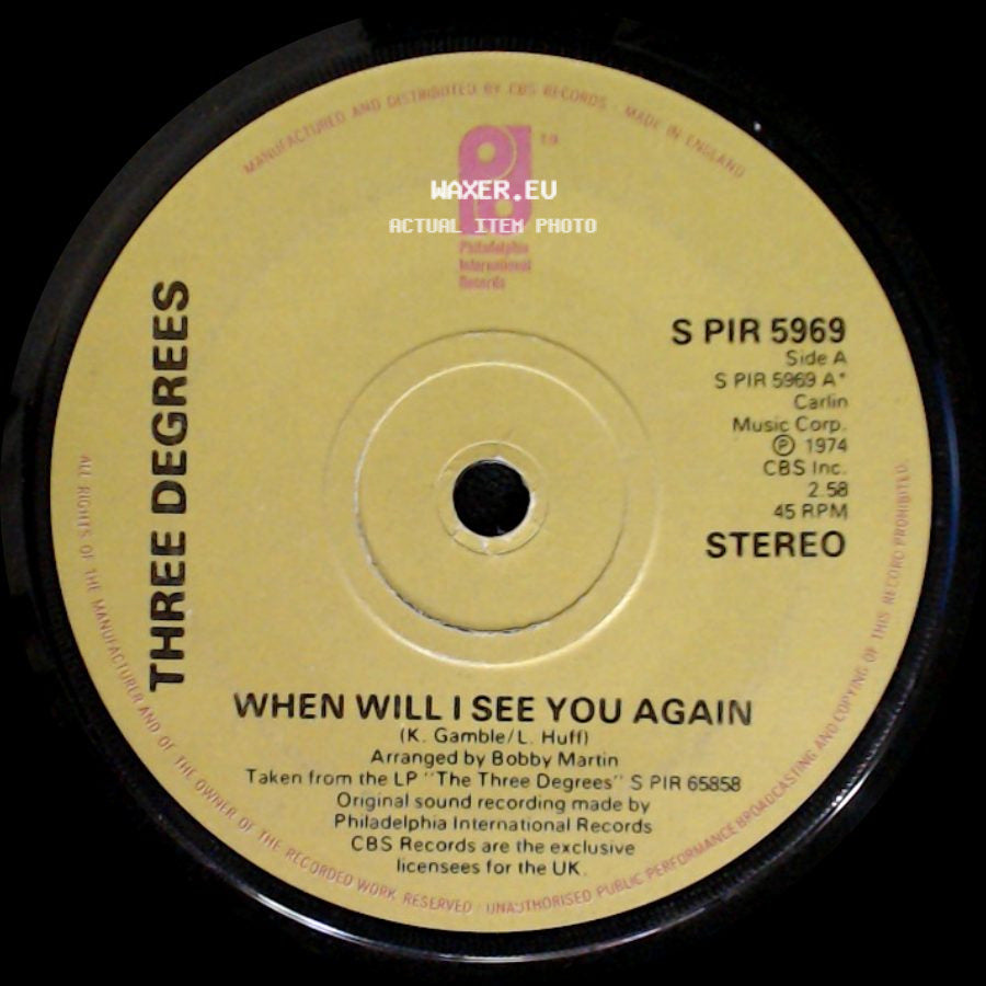 Three Degrees - When Will I See You Again / Dirty Ol' Man side A