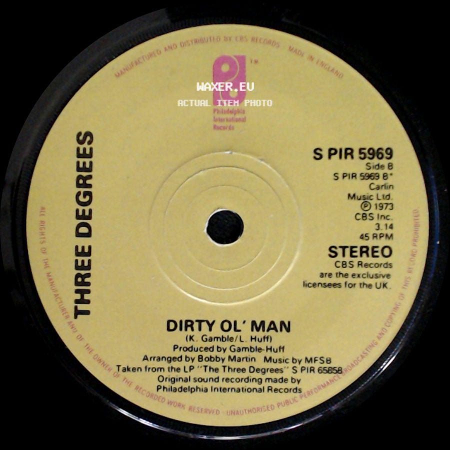 Three Degrees - When Will I See You Again / Dirty Ol' Man side B
