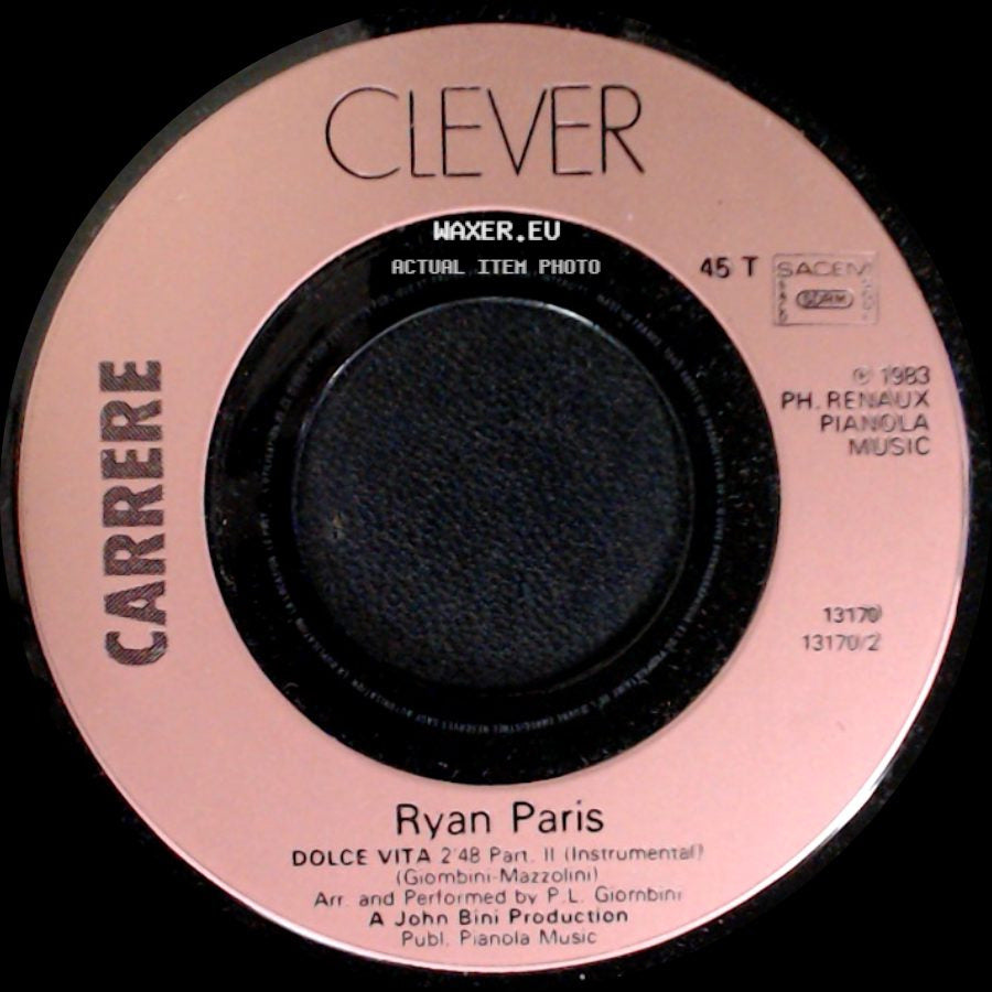 Ryan Paris - Dolce Vita 2 48 Part. Ii (Instrumental) / Dolce Vita side A
