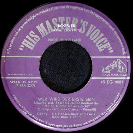 Conny - Die Hansen-Boys Und Girls Hans Blum's Band - Wer Wird Der Erste Sein / Midi-Midinette side A