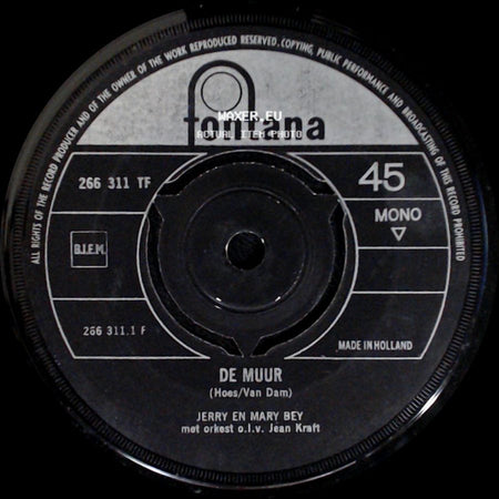 Jerry En Mary Bey - De Muur / Rozen Voor Moeder side A