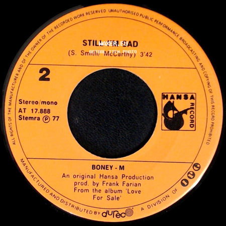 Boney M - Ma Baker / Still I'm Sad side B