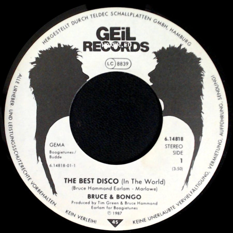 Bruce & Bongo - The Best Disco (In The World) / Yahoo (Bfd Mix) side A