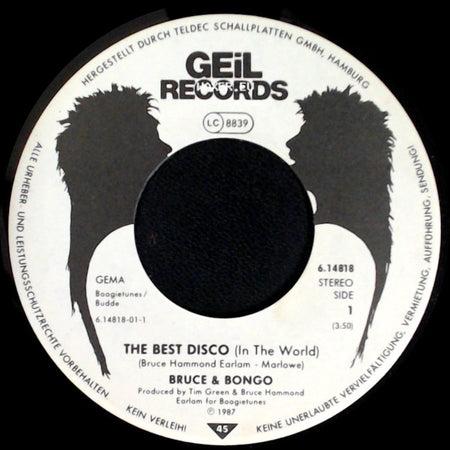 Bruce & Bongo - The Best Disco (In The World) / Yahoo (Bfd Mix) side A