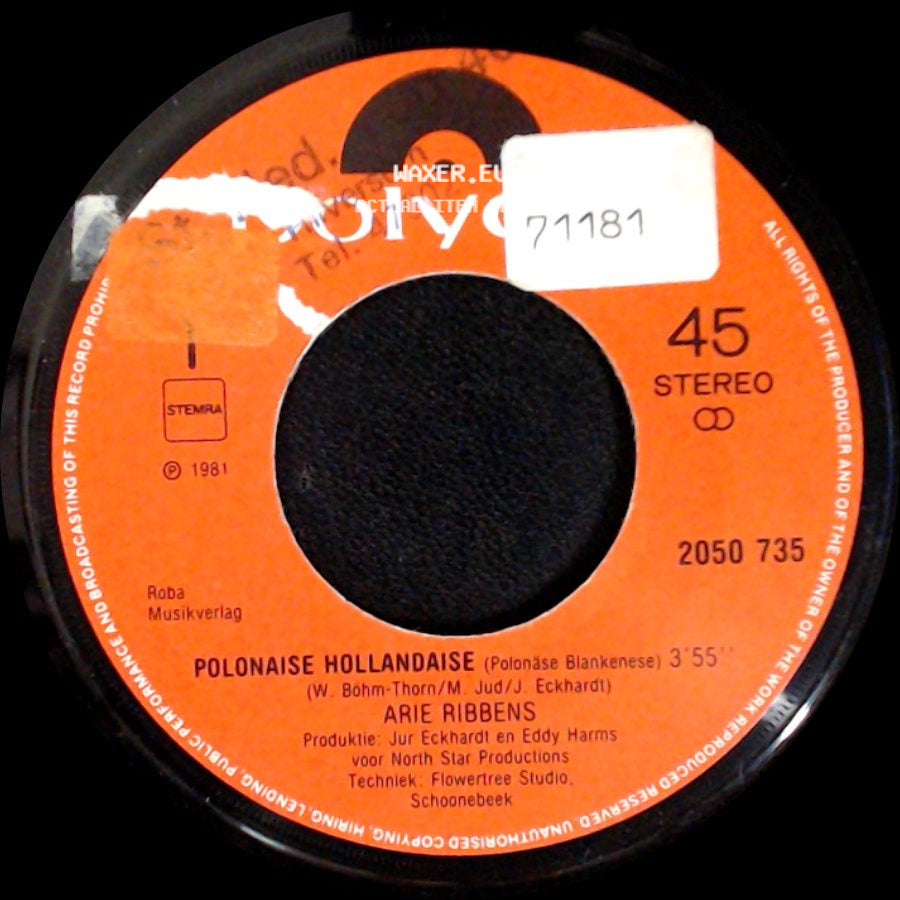 Arie Ribbens - Polonaise Hollandaise (Polonäse Blankenese) / Trink Eerst Maar Es In side A