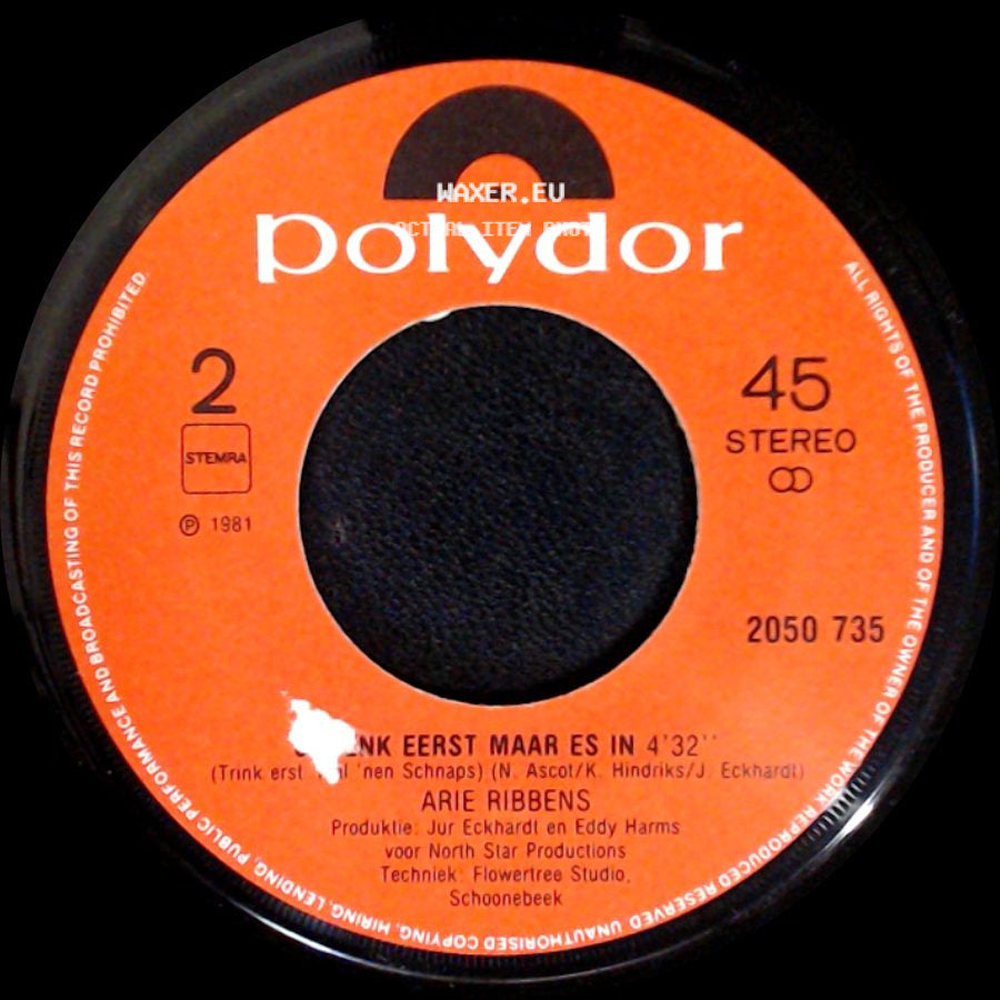 Arie Ribbens - Polonaise Hollandaise (Polonäse Blankenese) / Trink Eerst Maar Es In side B