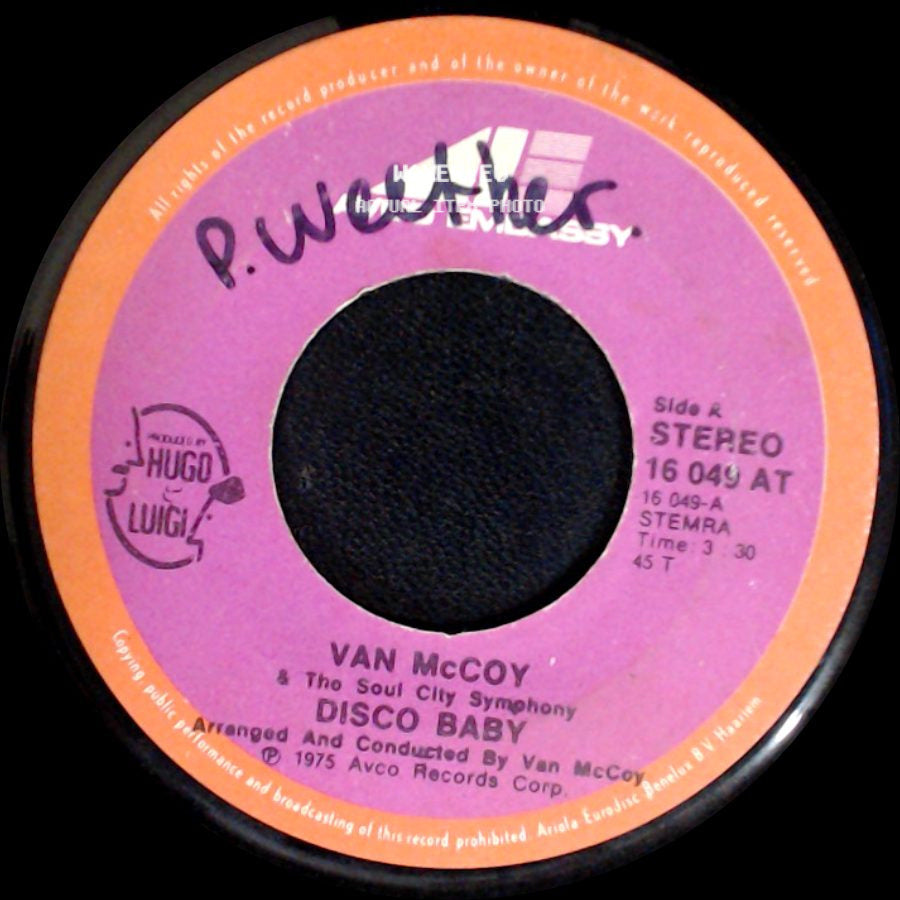 Van Mccoy & The Soul City Symphony - Disco Baby / The Hustle side A