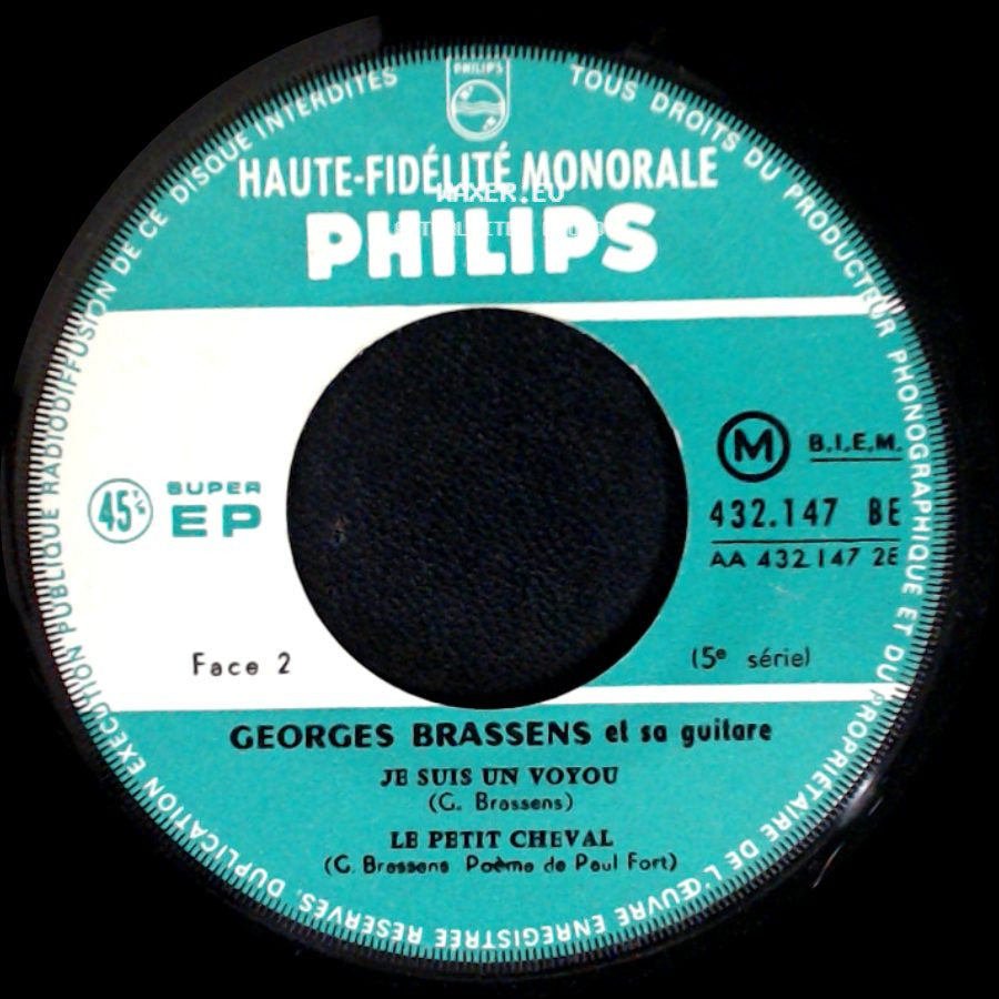 Georges Brassens Et Sa Guitare - Je Suis Un Voyou / Le Petit Cheval / Le Gorille / Le Possoyeur side A