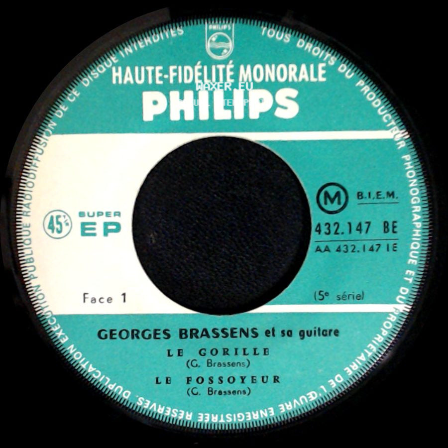 Georges Brassens Et Sa Guitare - Je Suis Un Voyou / Le Petit Cheval / Le Gorille / Le Possoyeur side B