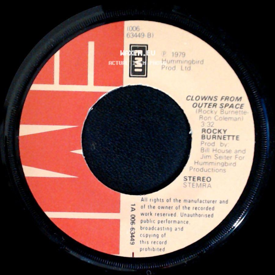 Rocky Burnette - Tired Of Toein The Line / Clowns From Outer Space side B