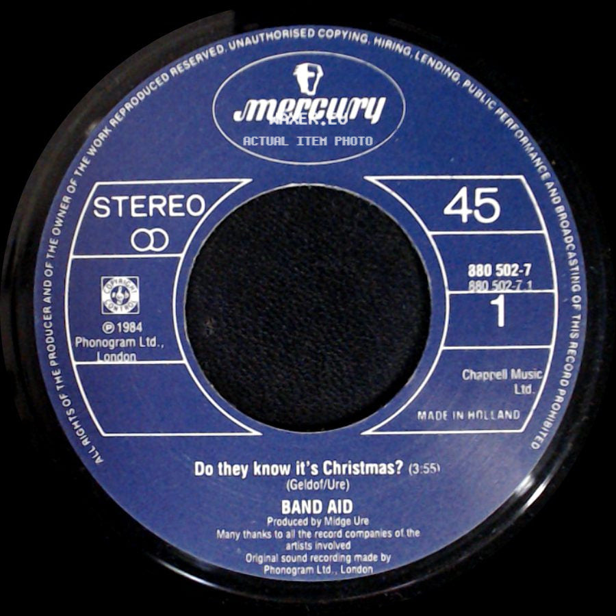 Band Aid - Do They Know It's Christmas? / Feed The World side A