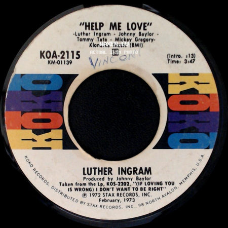 Luther Ingram - Help Me Love / Always side A