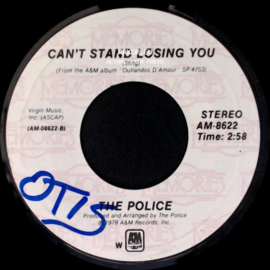 The Police - Roxanne / Can't Stand Losing You side B