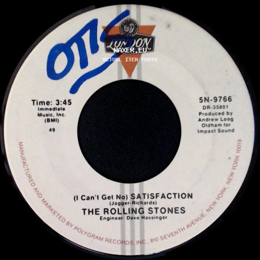 The Rolling Stones - (I Can't Get No) Satisfaction / The Under Assistant (West Coast Promotion Man) side A