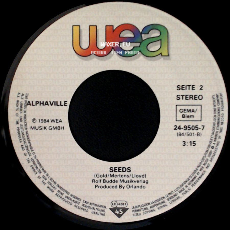 Alphaville - Big In Japan / Seeds side B