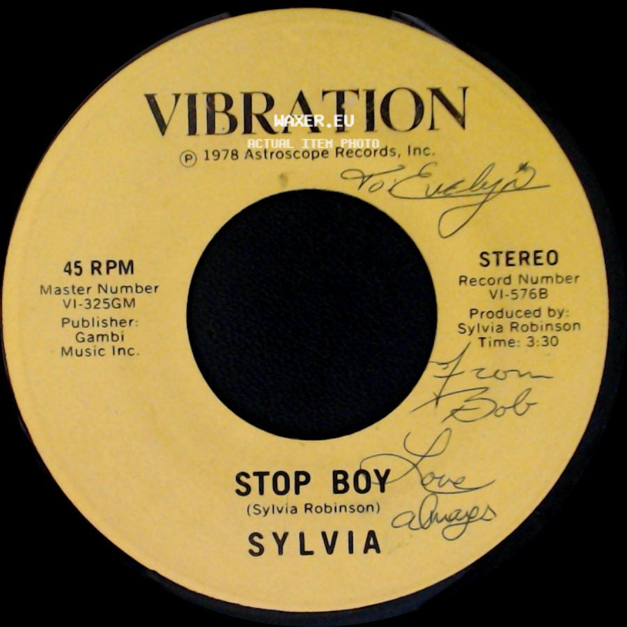 Sylvia - Stop Boy / Automatic Lover side A