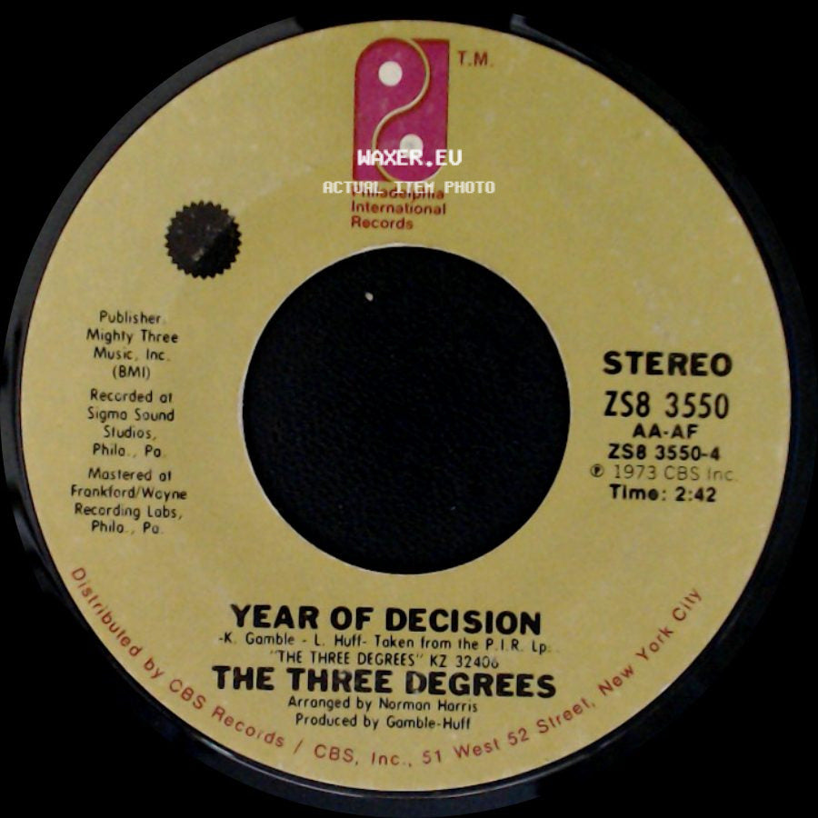 The Three Degrees - When Will I See You Again / Year Of Decision side B