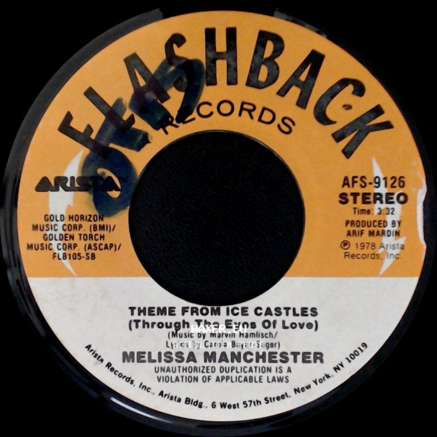 Melissa Manchester - Don't Cry Out Loud / Theme From Ice Castles (Through The Eyes Of Love) side B